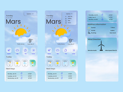 Weather App Ui 3d animation graphic design logo motion graphics ui
