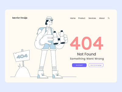 404 Error - Daily UI 008 3d animation branding graphic design logo motion graphics ui