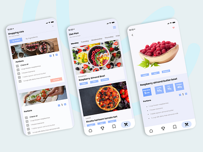 Diet app Ui 3d animation branding graphic design logo motion graphics ui