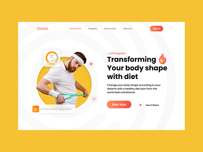 Fitness Web Ui 3d animation graphic design logo motion graphics ui