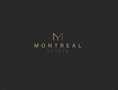 Montreal Estate Brand branding building canada design elegant estate home icon illustration logo montreal realtor realty typography vector