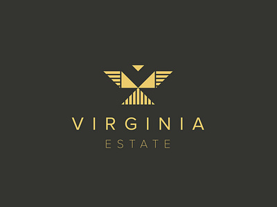 Virginia Estate | Logo ai animal art bird branding buildings city design eagle estate graphic design icon logo logomark monogram real estate realty typography vector virginia