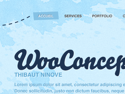 WooConcept - redesign (right) blue dirt redesign webdesign