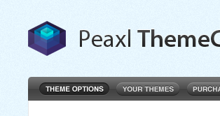Peaxl ThemeC blue clean grey light menu options peaxl