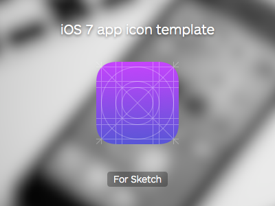 iOS 7 app icon template for Sketch