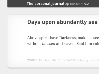 Diary, your personal journal