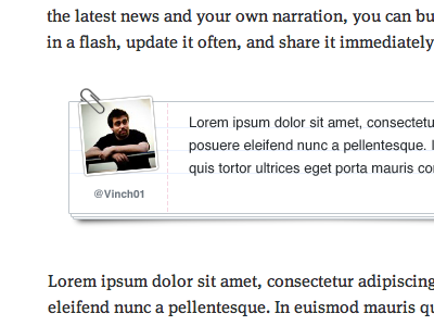 Quote / Twitter avatar clean light quote storify text ui