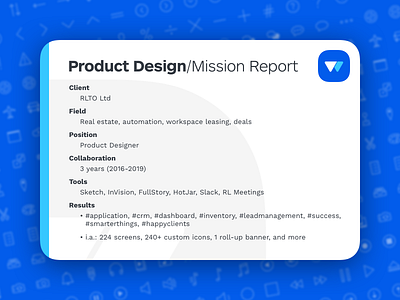 Rialto • Product Design/Mission report experience experience design for hire forhire hire me hireme interface interface design product design ui ui design ux ux design