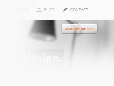 Portfolio blog bubble contact header icons menu portfolio tooltip web design