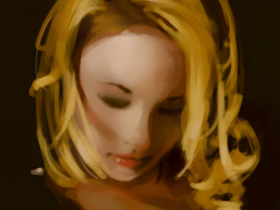 portré face girl painting portrait