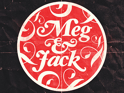 Meg & Jack letters ornaments texture typography