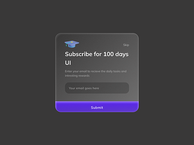 pop up message - day 16 100daysui dailyui design ui