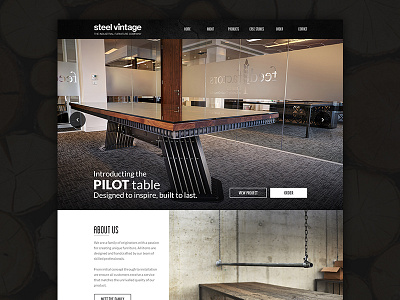 Steel Vintage custom ecommerce furniture responsive vintage website woocommerce wordpress