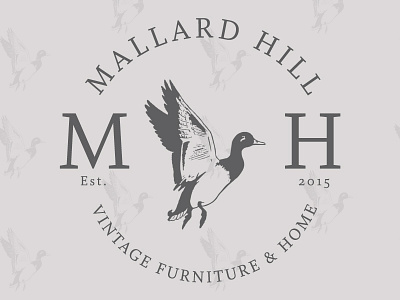 Mallard Hill Logo branding gradient identity lettering logo logotype typography