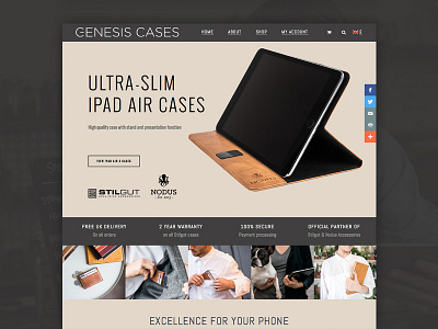 Genesis Cases branding custom ecommerce responsive website woocommerce wordpress