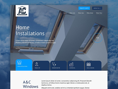 Responsive concept for a window & door company branding custom ecommerce responsive website woocommerce wordpress