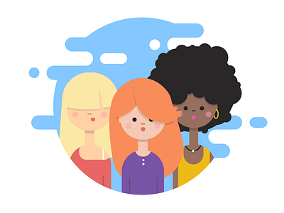 Invite Friends - Illustration app character friends illustration invite ios