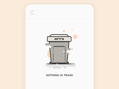 Empty Trash empty state garbage icon illustration iphone sketch trash ui ux