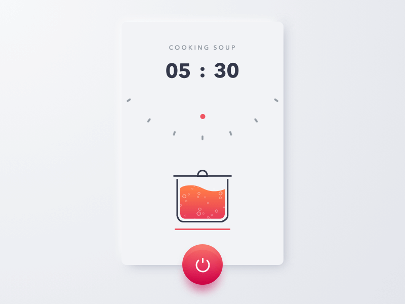 Cooking Countdown Timer after effects animation clean cooking countdown dailyui food gif kitchen motion simple timer