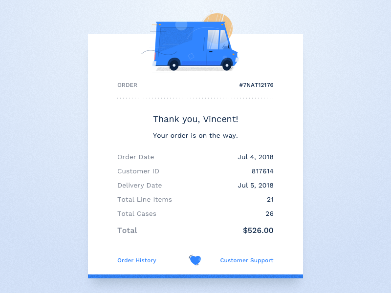 Email Receipt by Kirill Pakhryaev on Dribbble