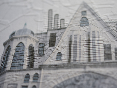 Lion Chambers, detail architecture building collage glasgow paper scotland studio windows