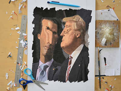 The New Republic, Trump studio new republic portrait scissors studio trump trumpism