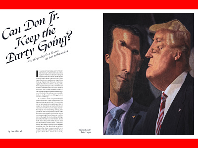 The New Republic, Trump design illustration portrait spread trump trumpism