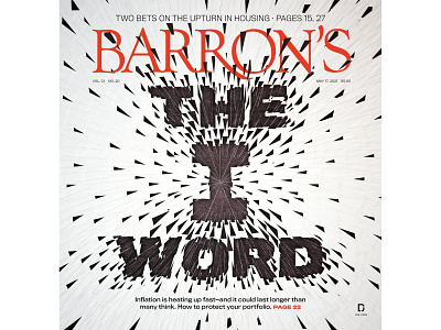 Barron's Magazine colllage cover art paper