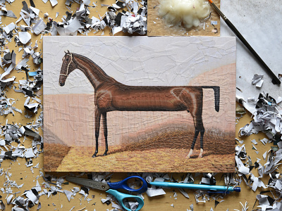 Lollypop, studio collage equine horse horses llustration studio