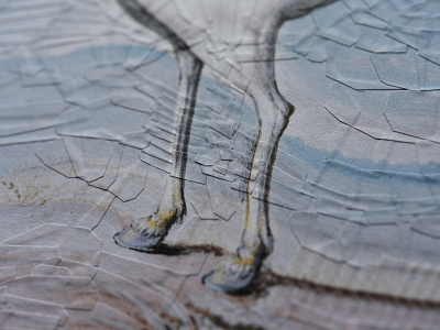After Joris Hoefnagel, detail collage horse horses illustration paper