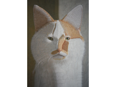 Charlie 35 cat cat portrait cats collage illustration paper paper collage portrait