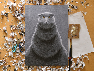 Melange, studio cat illustration cat portrait illustration portrait portrait illustration studio
