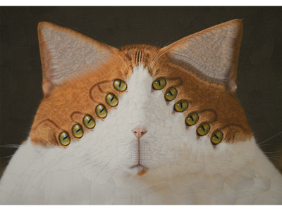 Biscuits animal cat cat portrait cats collage dribbble illustration paper paper collage portrait