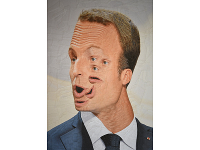 Macron collage emmanuel macron eye eyes macron paper portrait