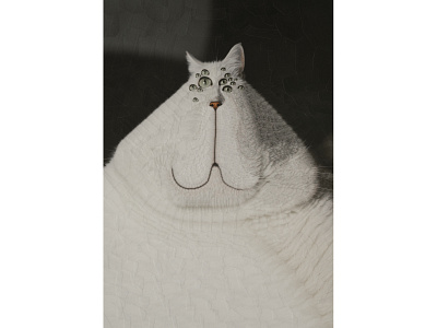 Hubble cat cat portrait cats collage dribbble eyes feline illustration paper paper collage portrait