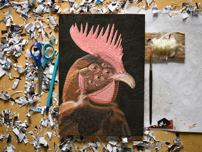 Pythagoras, studio bird birds collage illustration