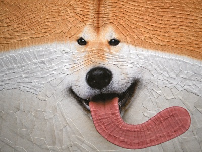 Randy 5, detail collage dog dogs illustration portrait