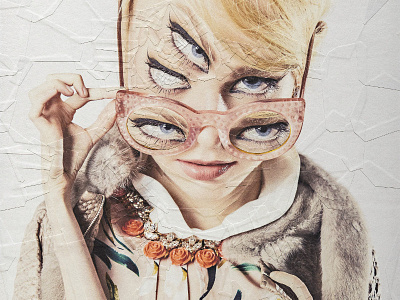 for Eye Republic with Lisa Carletta collaborative collage eyewear fashion illustration paper