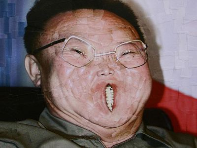 Kim Jong-il art collage kim jong il portrait