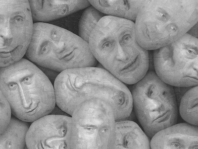Potatoes à la Vladimir Putin crop collage collage art illustration paper portrait portraits putin vladimir putin