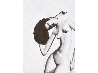 Chica Desnuda collage female hair illustration nude paper paper collage