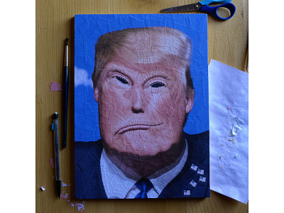 Trump 1 collage donald trump illustration paper paper collage portrait trump
