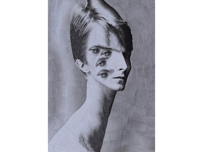 Bowie by Lord Snowden art bowie collage david bowie hair illustration paper paper collage portrait