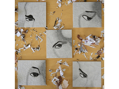 Five eye collages, studio 3