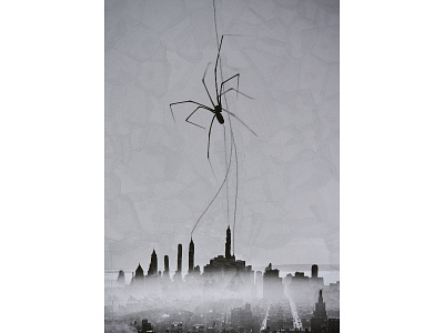 Spin Me A Space Elevator arachnid art collage collage art illustration paper paper collage silk space elevator spaceelevator spider web