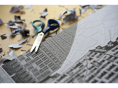 A Weekend In Stuttgart, studio art collage collage art illustration paper paper art paper collage scissors studio