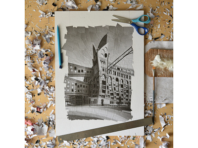 Baffler studio 1 architechture buildings collage illustration lola dupre paper studio the baffler