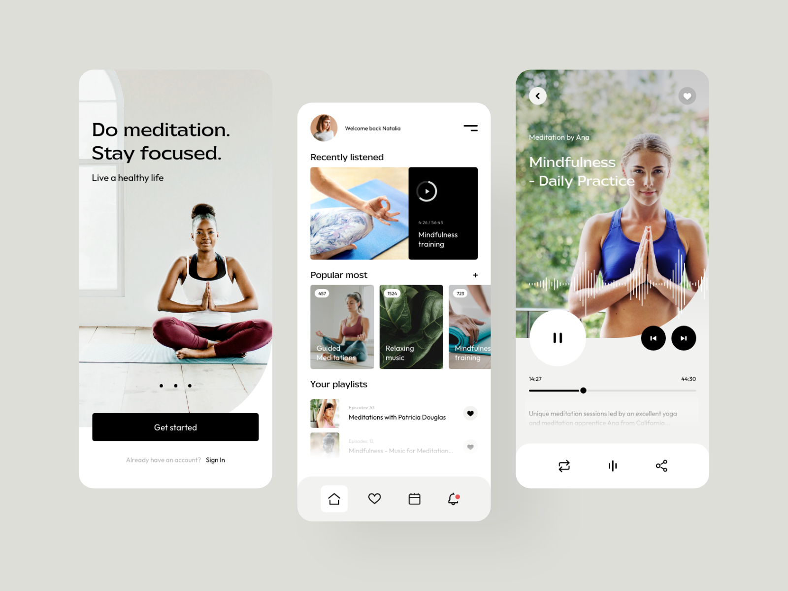 Mindfulness - Mobile App Concept by modhi studio on Dribbble