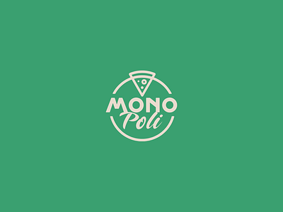 MonoPoli - Brand Identity brand branding colours design food logo logos logotype minimal mono monochrome pizza restaurant typoghraphy vector