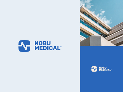Nobu Medical - Brand Concept blue blue logo brand brand design branding design doctor hospital logo logos logotype medic medical minimal sygnet vector